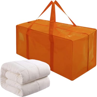 Verhuiszak - Opbergzak Kleding - Spullen Verhuizen - Stofvrij Ontwerp - 73.5x33x36cm - Oranje
