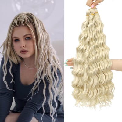 Dailygoods- Crochet Extensions Krullend Vlechthaar - Synthetisch Haar - 50 cm - Verpakking van 3 - Voor Vrouwen - Diverse Kleuren - Haarextensies