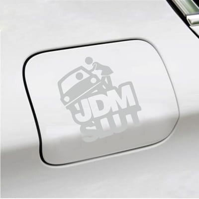 Bumpersticker - JDM Slut - 14 X 13 - Licht Grijs