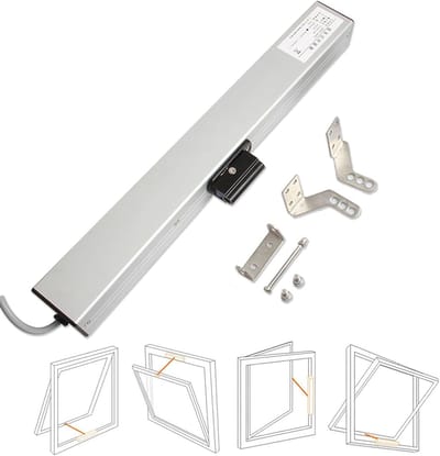 Kettingraamopener - Elektrische raamopener - Automatisch ramen openen - Stille werking - 300-1000 mm - Zilver