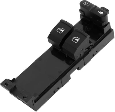 Dailygoody - Autoruit Schakelaar Vervanging - Linksvoor Elektrische Master Schakelaar - Hoogwaardige ABS - Zwart - Ruitbediening Controller - Geschikt...