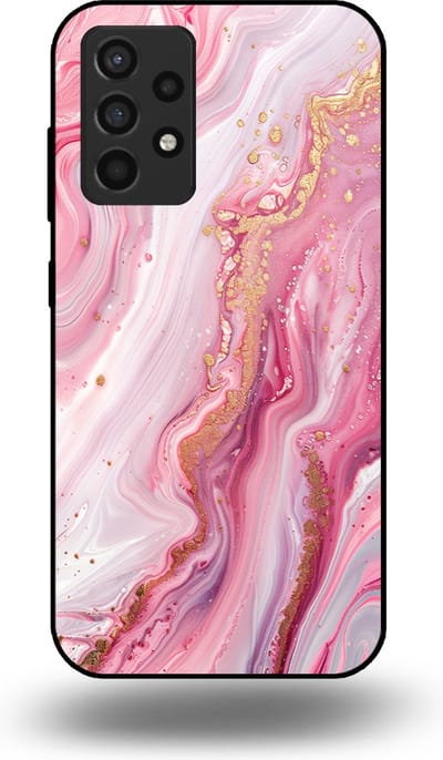 Smartphonica Telefoonhoesje geschikt voor Samsung Galaxy A52s 5G met marmer opdruk - TPU backcover case marble design - Roze geschikt voor Samsung Galaxy A52s 5G