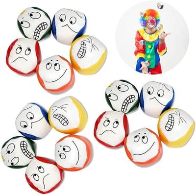 15 stuks jongleerballen - gezichtjes - 5 cm - kinderen feest