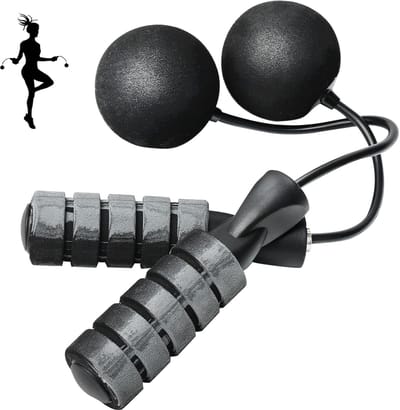 Draadloos Springtouw voor Fitness - Weighted Ropeless Skipping Rope voor Binnen - Hoogsnelheid Skipping Rope voor Mannelijk Vrouwelijk Kind - Geschikt voor Smalle Ruimtes - Ideaal voor Afvallen en Algemene Trainingen