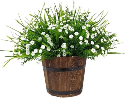 Kunstbloemen in pot - Nep planten - Buiten decoratie - Anti-ultraviolet - 1 stuk - Paars
