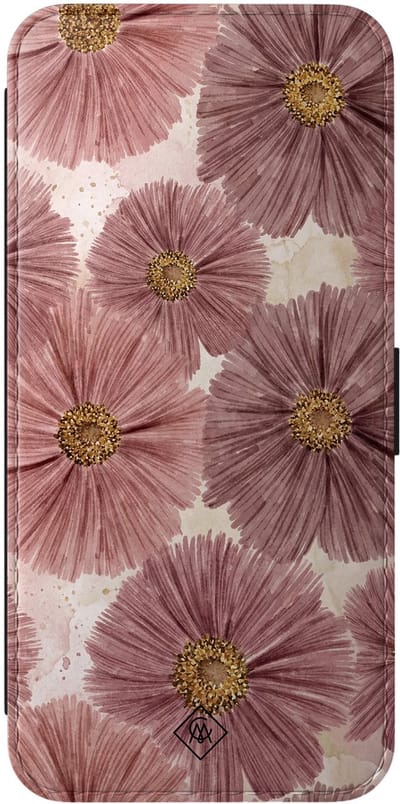 Casimoda® bookcase - Geschikt voor Samsung Galaxy A57 - Hoesje met pasjeshouder - Pink Bloom - Roze - Kunstleer