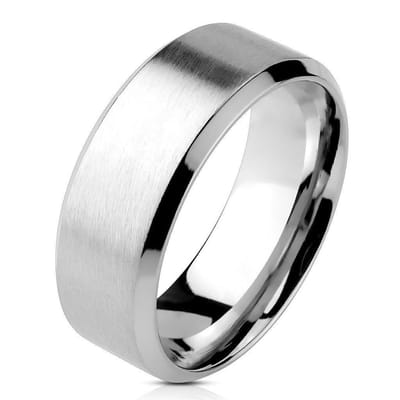 Ring Dames - Ringen Dames - Ringen Vrouwen - Ringen Mannen - Zilverkleurig - Heren Ring - Afgevlakte Randen - Evan