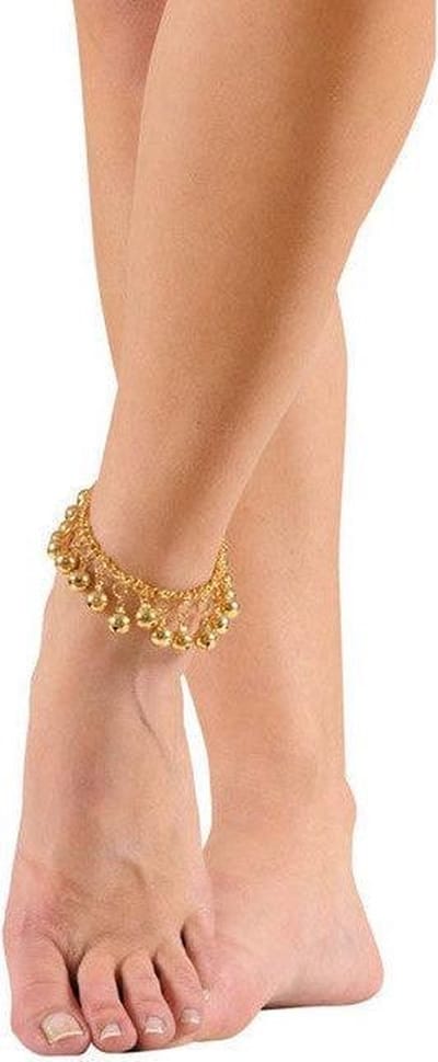 Enkelband met gouden belletjes