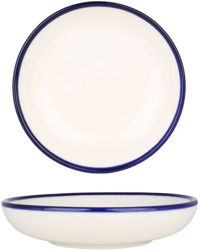 Rinart Serveerschaal - Blue Edge - Porselein - 10 cm - set van 2
