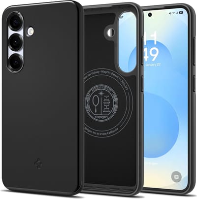 Spigen Geschikt voor Samsung Galaxy S25 - Thin Fit MagFit - Geschikt voor Mag - Back Cover Hoesje - Zwart