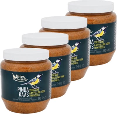 4x Pindakaas voor vogels - Tuinvogels - Voordeelverpakking - Winter - Koolmees - Vogels - Vogelvoer