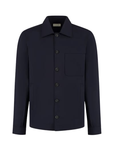 Duquezzi Wool Blend Overshirt Overshirts Donkerblauw Dqa50026007