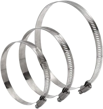 Verstelbare Slangklemmen Set van 12 Stuks - RVS Schroefklemmen voor Water- en Gasleidingen, 18-32mm, Inclusief Siliconen Slang