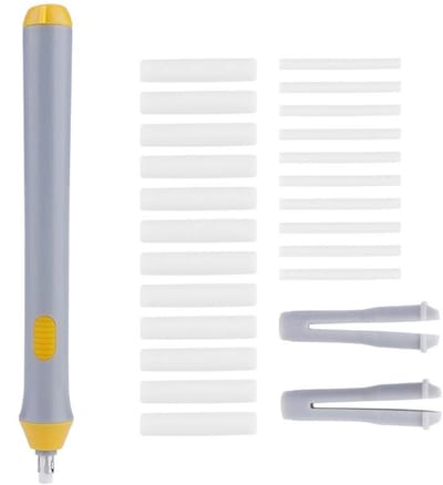 Cosensi - Dailygoods - Elektrische Automatische Wisser - Batterij Aangedreven - Handig voor Creatieve Klussen - Grijs - Inclusief Wisstiften - Ideaal voor Teken