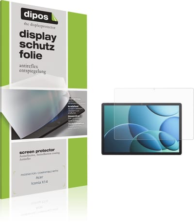 dipos – 2x Matte Beschermfolie geschikt voor Acer Iconia X14 | Krasbestendige & antireflecterende Screenprotector Ultra-Thin