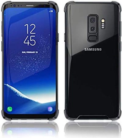 Anti shock stoot rubber siliconen - Geschikt voor Samsung Galaxy S9 Plus - Extra sterke hoeken back cover - Transparant