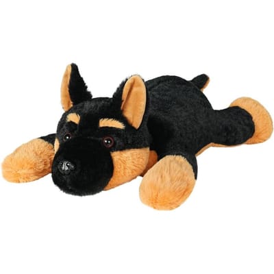 Duitse Herder Pluche Knuffelkussen 20 Gewogen Knuffeldier 4,1 lbs Zacht Fleece Warm Grijs voor Jongens Meisjes Cadeau United States black