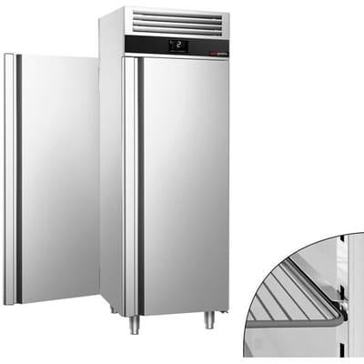 GGM Gastro Durchreiche-Kühlschrank Edelstahl PREMIUM - GN 2/1 - 700 Liter - mit 1 Tür vorne & hinten Zilver