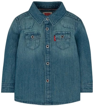 Levi´s ® Kids 6e6866-m28 Barstow Western Overhemd Met Lange Mouwen Blauw 6 Months Jongen