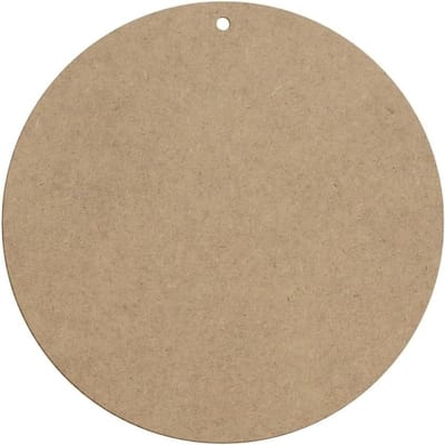 MDF Houten Schijf - Ronde Houtplaten - Hobby Knutselen - Gelaserd Gladde Rand - 40cm Breed - Natuurlijk