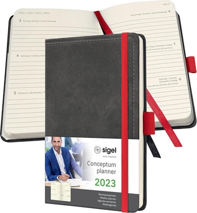 Weekplanner 2023 Compact A6 Hardcover Vintage Design - 176 Pagina's