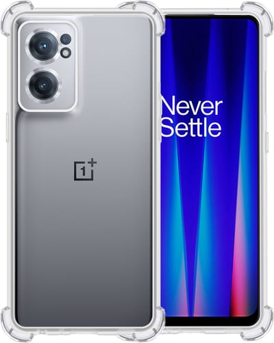 Hoesje - Geschikt voor OnePlus Nord CE 2 - Sterk & Shockproof - Siliconen Shock Case - Hoes Cover - Telefoonhoes - Transparant
