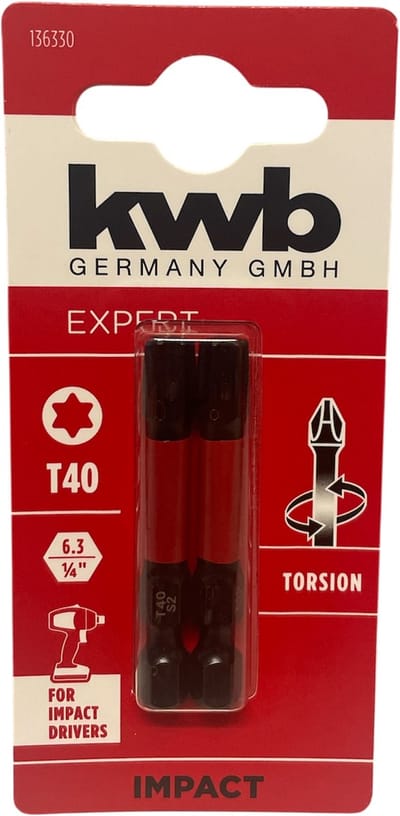 KWB 2 bitjes torsion 50 mm T40 s2