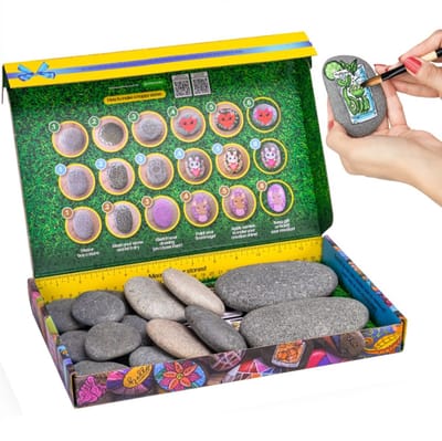 Gemengde Happy Stones van Blijsteen.nl | Stenen Schilderen | Stenen Schilderen Volwassenen | 5-15 cm | 14 stuks | Schilderbare Keien | Happy Stones Pakket | Beach Pebbles