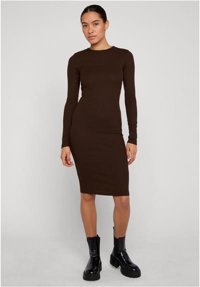 Urban Classics - Rib Kokerjurk - XXL - Bruin