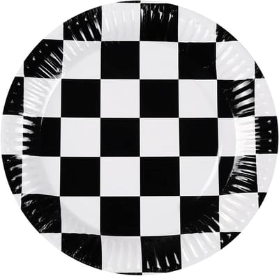 Borden Racing, 10 stuks, grootte 23 cm, feestservies, 100% papier, verjaardag, themafeest