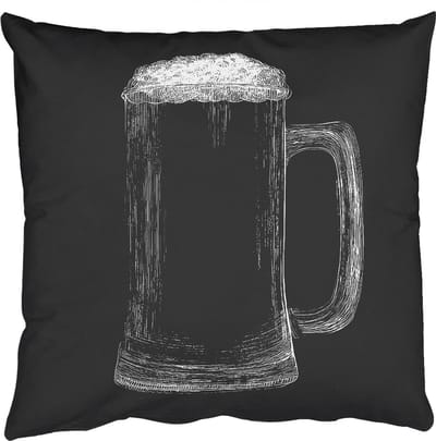 Sierkussens - Kussentjes Woonkamer - 50x50 cm - Bierpul - Schuim - Krijttekening