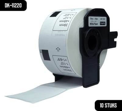 DULA Brother Compatible DK-11220 - Voorgestanst label - 10 rollen - 39 x 48 mm - 620 labels per rol