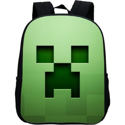 Sac d'école maternelle imprimé, Sac à dos dessin animé Minecraft 12 pouces, Léger et décontracté 12inch backpack