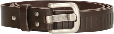 Hide & Stitches Leren Riem - Donkerbruin - 3cm breed - 115cm lengte