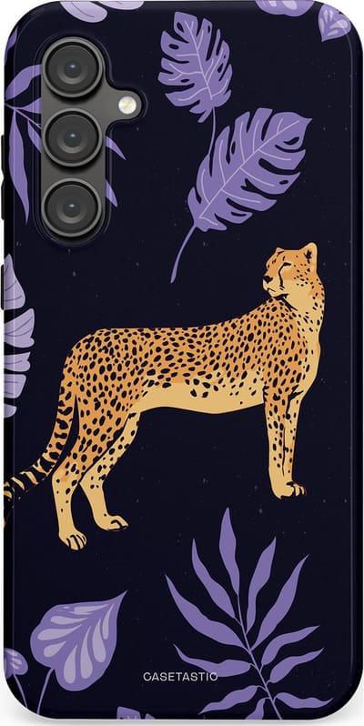 Casetastic Hoesje Geschikt voor Samsung S23 FE - Stijlvolle Beschermende Duo-layer Case - Cheetah snelheid