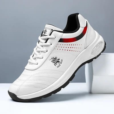 Heren Sneakers Mode Veelzijdige Hardloopschoenen voor Heren Hoge Kwaliteit Buitensportschoenen Antislip Veterschoenen Heren Wandelschoenen 39 white