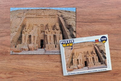Puzzel De tempel van Ramses II Aboe Simbel in Egypte. - Legpuzzel - Puzzel 500 stukjes