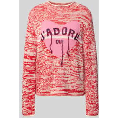 Gebreide pullover met geribde boorden