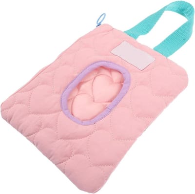 Opbergzak Babydoekjes - Voordeelverpakking Houder - Onderweg Gebruiken - Voorkomt Uitdroging - 33 x 16.5 cm - Roze