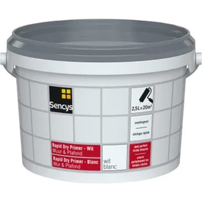 Sencys Rapid Dry Primer - Muur En Plafond - Mat Wit - 2,5l