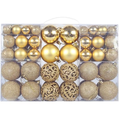 Kerstboomballen Plastic Verschillende Stijlen Kerstboombal Ornamenten voor Feestdecoratie gray