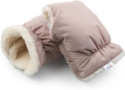 Handwarmer Kinderwagen - Mof Handschoenen - Wandelen Buiten - Waterdicht Winddicht - Universele Maat - Beige