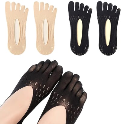 Dailygoods- Teensokken Ademend - Antislip Ontwerp - Orthopedisch - Duurzaam - Ergonomisch - Hoogwaardig Materiaal - Vijfteen-sokken