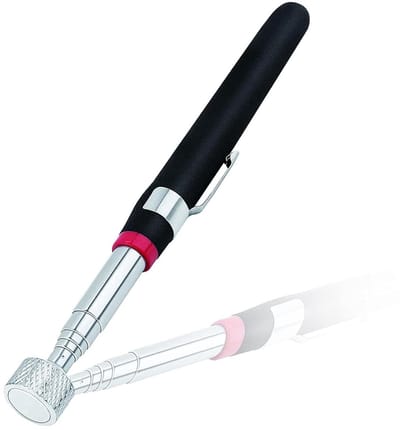 Telescopische magneet - Pick-up gereedschap - Kleine onderdelen vinden - Flexibel uitschuifbaar - Tot 66 cm - Zilver