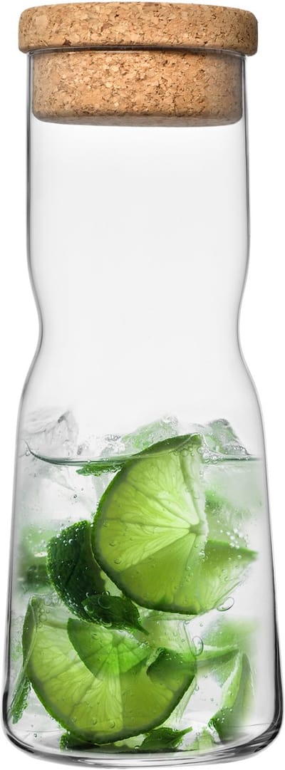 KROSNO - Splendour collectie - waterkaraf van glas met natuurkurk - 1000 ml - Water en sappen - Verjaardag - Feest - Restaurant