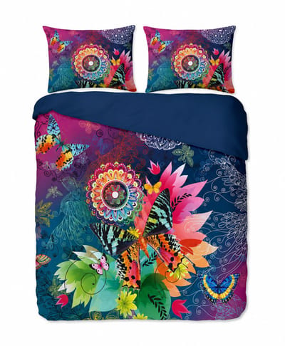 Decoware Dekbedovertrek Butterfly Kingdom 140x220 cm - Microvezel - Mandala Thema - Met Kussensloop - Eenpersoons