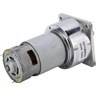 Kruismotor DC 24V 3.8A Snelheidsreductie Zelfvergrendelend Omkeerbare Wormwielmotor voor Machine 100RPM