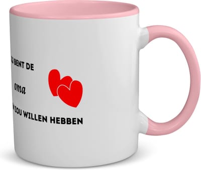Akyol - jij bent de oma die iedereen zou willen hebben koffiemok - theemok - roze - Oma - geweldige oma - liefste oma - verjaardag - cadeau - kado - bedankje - geschenk - 350 ML inhoud