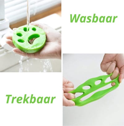 Waledano® Haarverwijderaar 2 STUKS - haren in de Wasmachine en Droger - huisdieren - Herbruikbare - Anti haren - Meubels - Pluizen Verwijderaar - Kleding -Tapijt - Makkelijk Mee Te Nemen