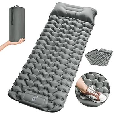 Ultralichte Zelfopblazende Campingmat - 10 cm Dik, Waterdicht en Comfortabel voor Buiten